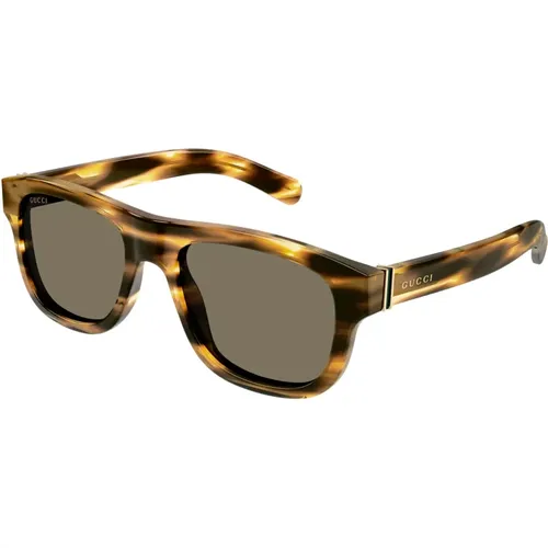 Stylische Sonnenbrille in Havana/Braun , Herren, Größe: 54 MM - Gucci - Modalova