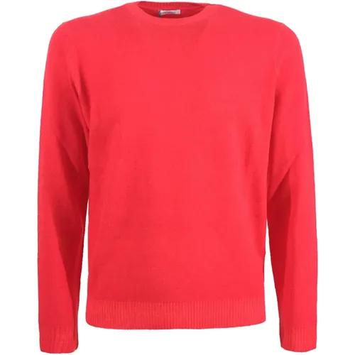 Malo , Sweater ,Red male, Sizes: XL - Malo - Modalova