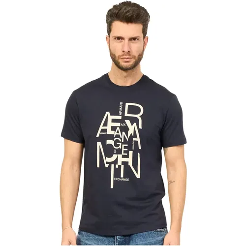 T-Shirts , male, Sizes: S, L, XL, 2XL - Armani Exchange - Modalova
