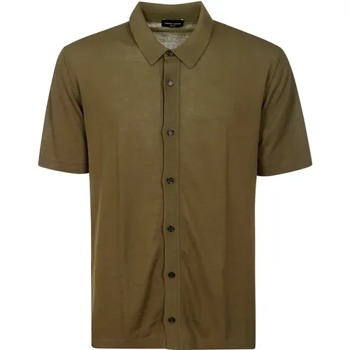 Men& Clothing Shirts Ss23 , male, Sizes: L, S, M - Roberto Collina - Modalova