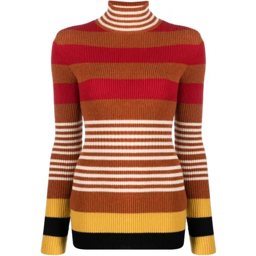 Ribbed Higheck Turtleneck , female, Sizes: S, XS, 2XS - Marni - Modalova