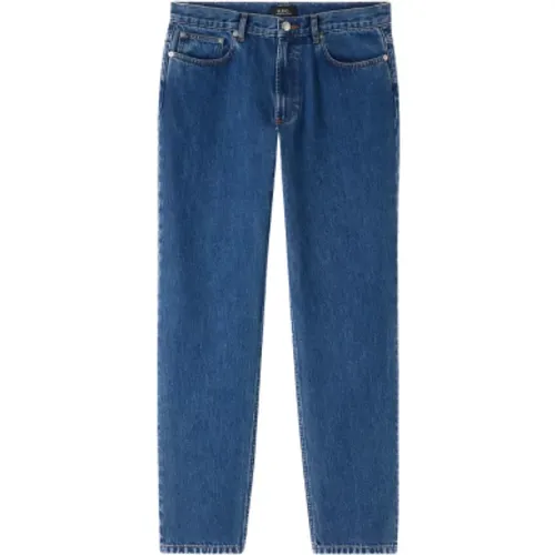 High-waisted Indigo Gewaschene Jeans , Damen, Größe: W29 - A.p.c. - Modalova