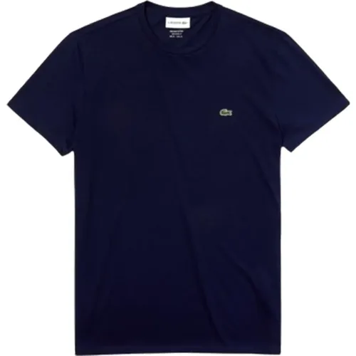 Navy Jersey T-Shirt , male, Sizes: M, L, XL, 2XL - Lacoste - Modalova