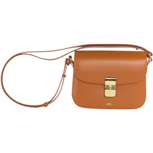 Small Leather Shoulder Bag Grace , female, Sizes: ONE SIZE - A.p.c. - Modalova