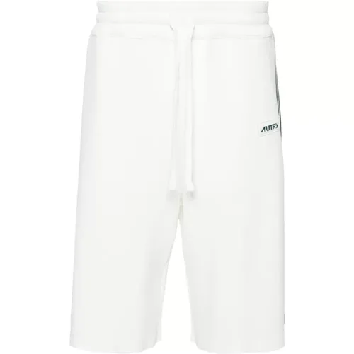 Weiße Shorts mit Seitenstreifen,Main Man Denim Shorts - Autry - Modalova