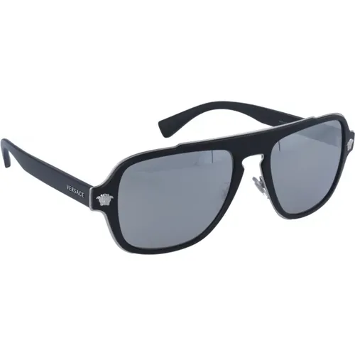 Stylish Mirror Lens Sunglasses , unisex, Sizes: 56 MM - Versace - Modalova