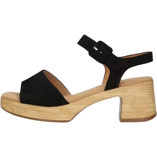 Schwarze Sandale 721.2 Stilvoller Komfort , Damen, Größe: 37 EU - Gabor - Modalova