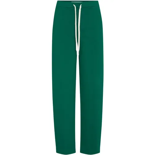 Grüne Hose mit hoher Taille und weitem Bein , Damen, Größe: W26 L34 - drykorn - Modalova