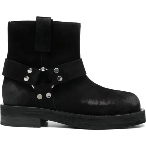 Suede Boots with Harness Detail , female, Sizes: 3 UK, 7 UK, 5 UK, 8 UK - 3Juin - Modalova