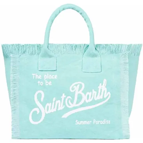 Beach Bag with Logo Print , female, Sizes: ONE SIZE - MC2 Saint Barth - Modalova