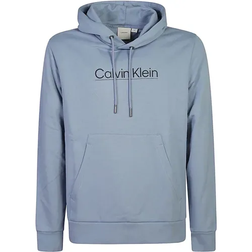 Klare Blaue Pullover , Herren, Größe: L - Calvin Klein - Modalova