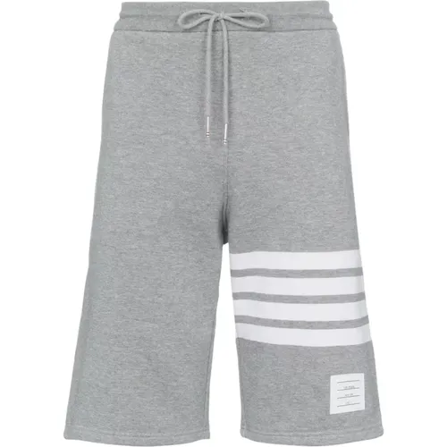 Graue Shorts mit 4-Bar Streifen , Herren, Größe: XL - Thom Browne - Modalova