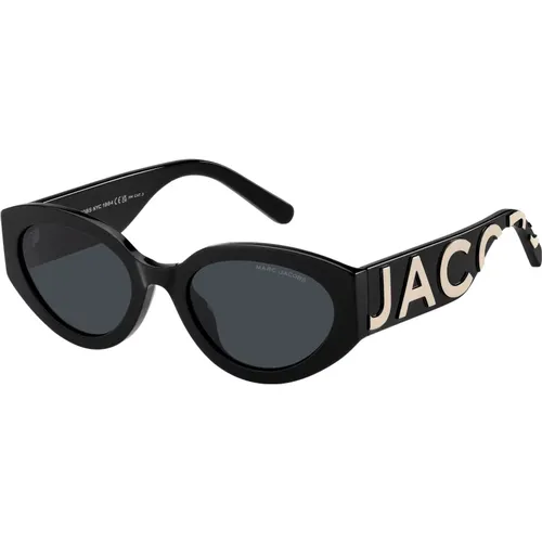 White/Grey Sunglasses , female, Sizes: 54 MM - Marc Jacobs - Modalova