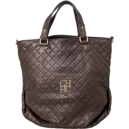 Pre-owned Leather totes , female, Sizes: ONE SIZE - Carolina Herrera Pre-owned - Modalova