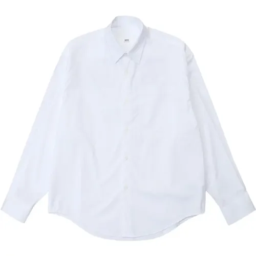 Boxy Fit Cotton Poplin Shirt , male, Sizes: XL - Ami Paris - Modalova