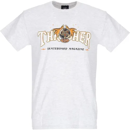 Graues Herren-T-Shirt mit Logo , Herren, Größe: S - Thrasher - Modalova