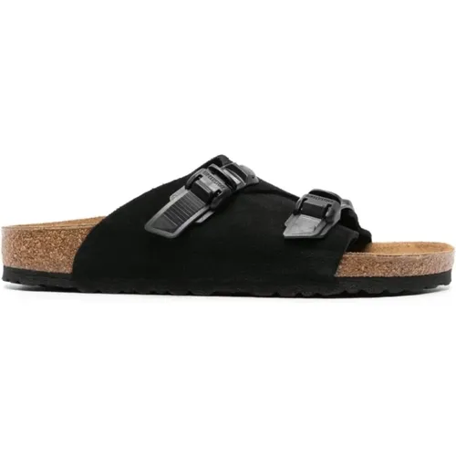 Schwarze Zurich Tech Wildleder Sandalen , Herren, Größe: 43 EU - Birkenstock - Modalova