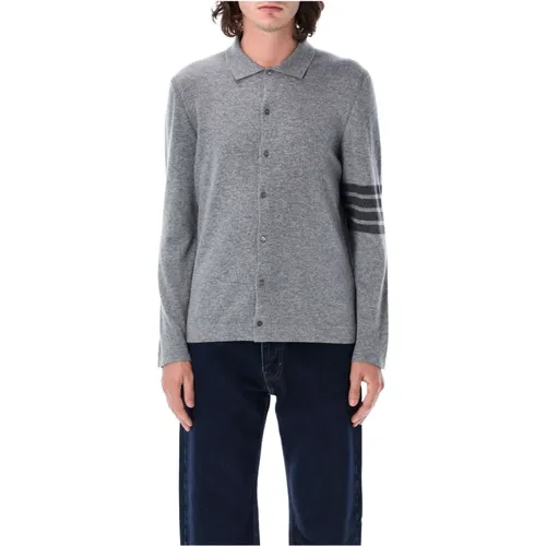 Cashmere Jersey Stitch 4-Bar Shirt , male, Sizes: M, S - Thom Browne - Modalova