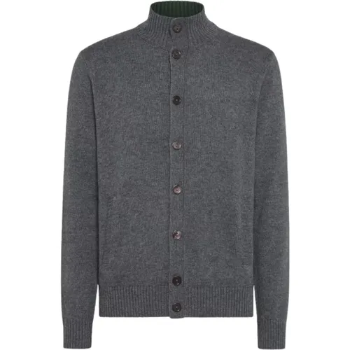 Grey Cardigan for Men , male, Sizes: XL - Sun68 - Modalova