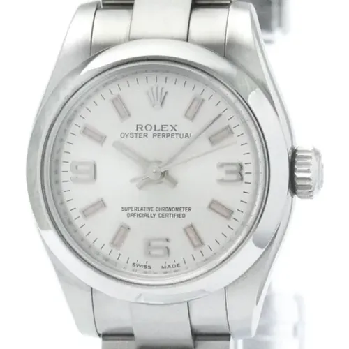 Pre-owned Stainless Steel watches , female, Sizes: ONE SIZE - Rolex Vintage - Modalova