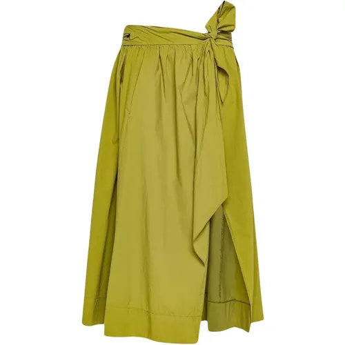 Poplin Circle Skirt with Waist Sash , female, Sizes: M, S - Forte Forte - Modalova