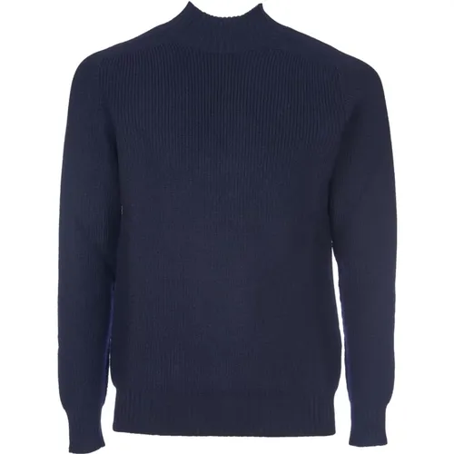 Blauer Mock Neck Pullover Aw24 , Herren, Größe: L - Tagliatore - Modalova