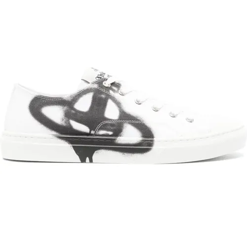 Weiße Sneakers Orb Logo Print , Herren, Größe: 41 EU - Vivienne Westwood - Modalova