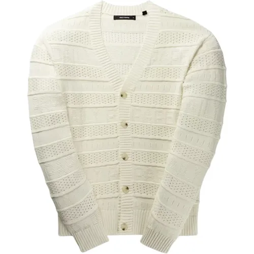 Soft Knit Cardigan with Knitted Logos , male, Sizes: S, L, M - Daily Paper - Modalova