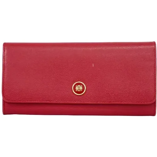 Pre-owned Leather wallets , female, Sizes: ONE SIZE - Loewe Pre-owned - Modalova