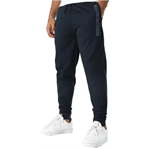 Blaue Baumwoll-Sweatpants - Gerader Schnitt , Herren, Größe: S - Hugo Boss - Modalova