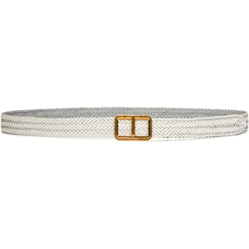 Woven Leather Belt , male, Sizes: 115 CM - Tom Ford - Modalova