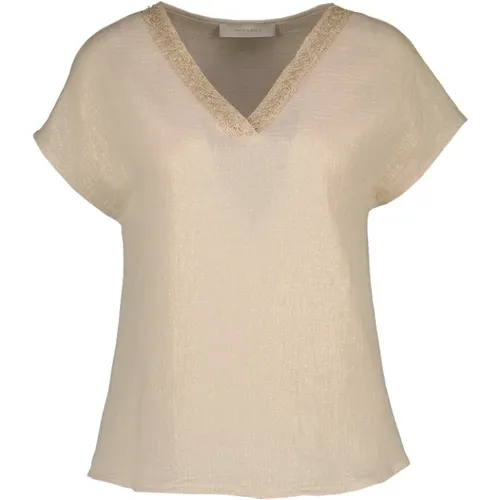 Golden Themis T-Shirt , female, Sizes: L, M - Amélie & Amélie - Modalova