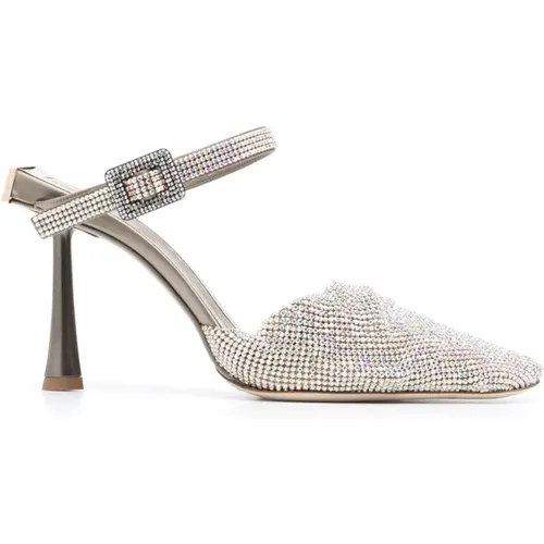 With Heel Silver , female, Sizes: 4 UK - Benedetta Bruzziches - Modalova