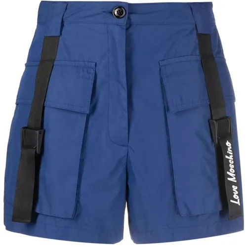 Blaue Casual Baumwollshorts - Love Moschino - Modalova