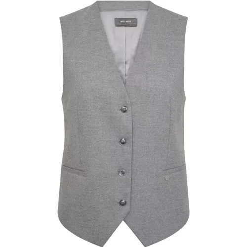 Klassische Weste Blazer Sharkskin Qualität , Damen, Größe: M - MOS MOSH - Modalova