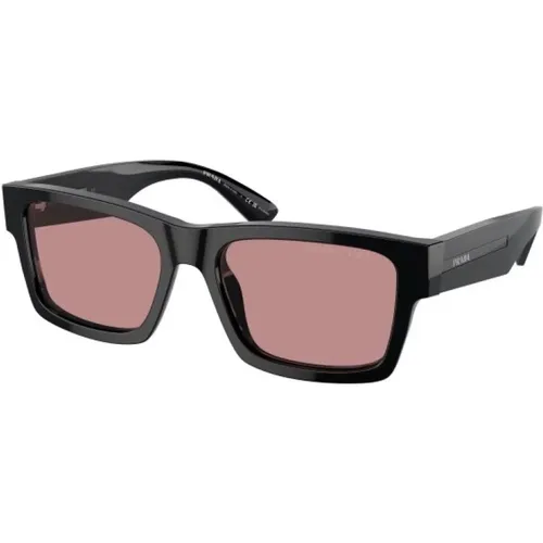 Sunglasses with Fuchsia Crystal Lenses , male, Sizes: 53 MM - Prada - Modalova
