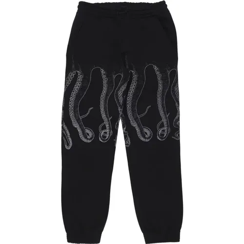 Schwarze Outline Sweatpants Streetwear , Herren, Größe: M - Octopus - Modalova