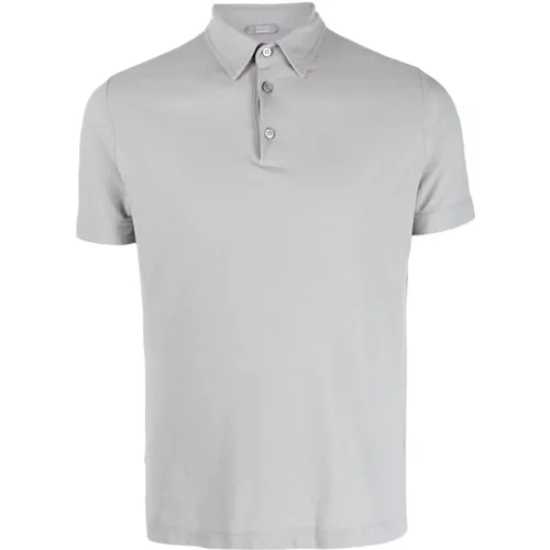 Mens Clothing T-Shirts Polos Grey Ss24 , male, Sizes: M, 2XL, XL, 3XL - Zanone - Modalova