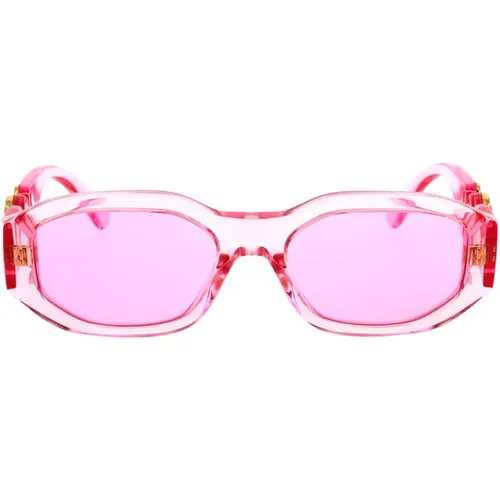 Transparent Sunglasses for Kids , unisex, Sizes: 48 MM - Versace - Modalova