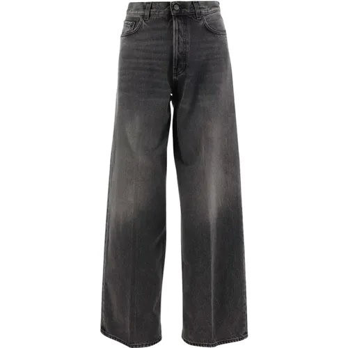 Schwarze Denim Wide Leg Jeans , Damen, Größe: W23 - Haikure - Modalova