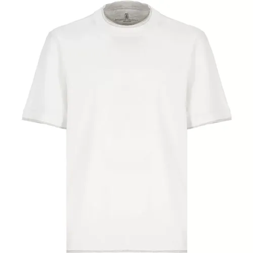 Cotton T-shirt for Men , male, Sizes: S, L, M, XL - BRUNELLO CUCINELLI - Modalova