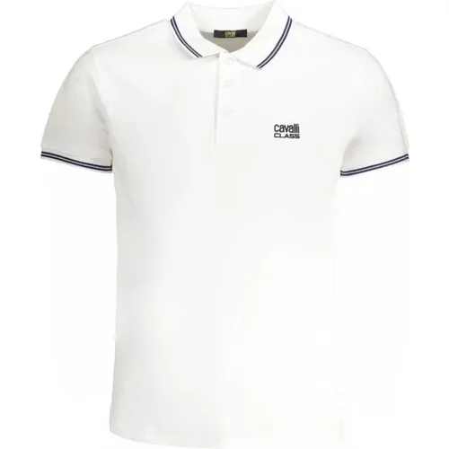 Classic Polo Shirt with Contrast Embroidery , male, Sizes: 2XL, M, L, XL - Cavalli Class - Modalova