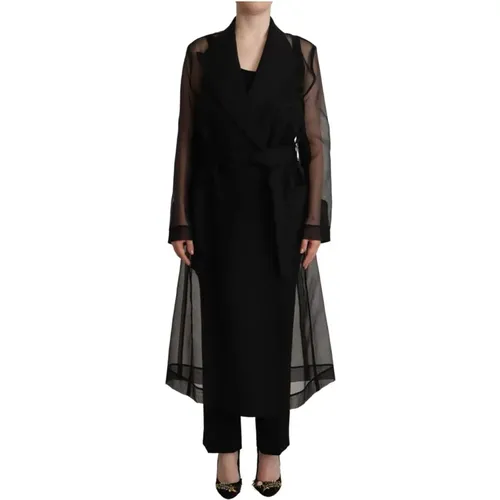 Nylon Double Breasted Trench Coat Jacket , female, Sizes: S - Dolce & Gabbana - Modalova