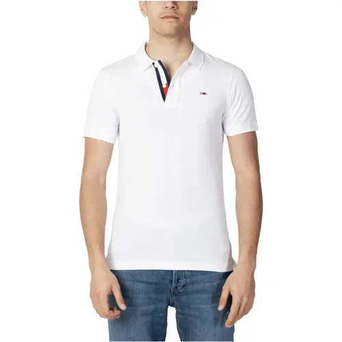 Slim Placket Polo Frühling/Sommer Kollektion , Herren, Größe: S - Tommy Jeans - Modalova