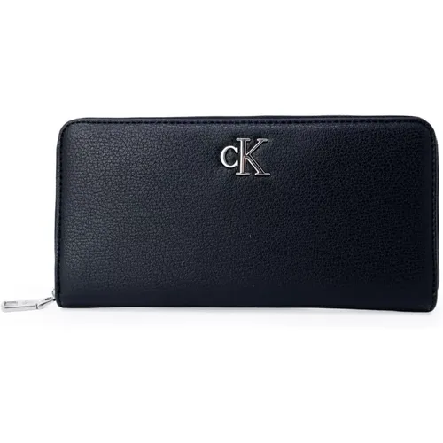 Minimal Monogram Zip Around Wallet , female, Sizes: ONE SIZE - Calvin Klein - Modalova