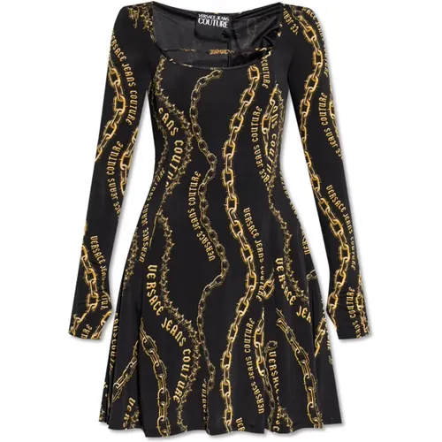 Dress with a pattern , female, Sizes: 2XS - Versace Jeans Couture - Modalova