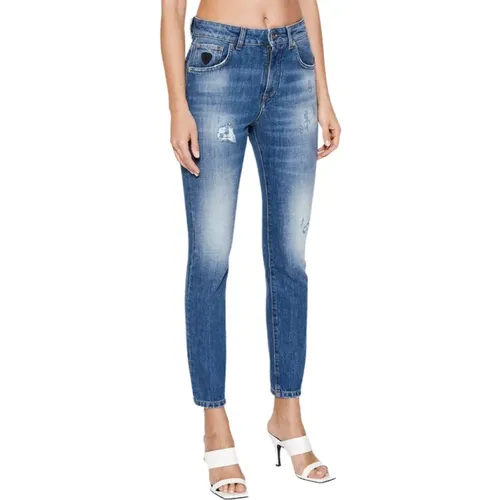 Blaue Slim Fit Skinny Jeans , Damen, Größe: W25 - John Richmond - Modalova