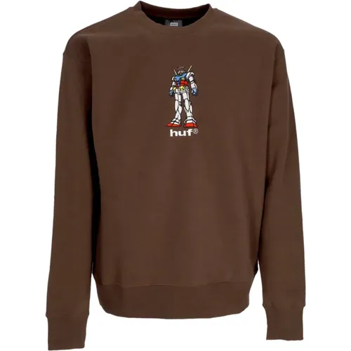 Gundam Chocolate Crewneck Sweatshirt , male, Sizes: L, M, XL, S - HUF - Modalova