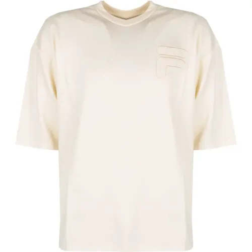 Lässiges Rundhals-Logo-T-Shirt , Herren, Größe: XL - Fila - Modalova