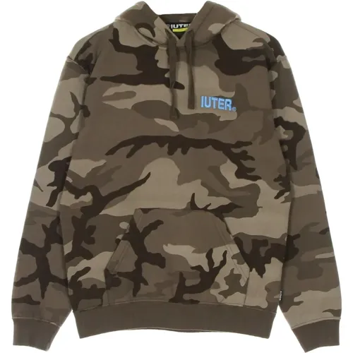 Camo Hoodie Braun Bestickt Rückseite - IUTER - Modalova